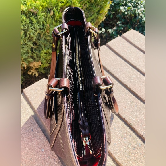 Dooney & Bourke Python Embossed Leather Tote - Picture 10 of 11